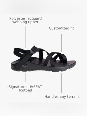 Chaco Men's Z2 Classic Athletic Sandal Black Strappy Sport Sandal US 8/ EU 41